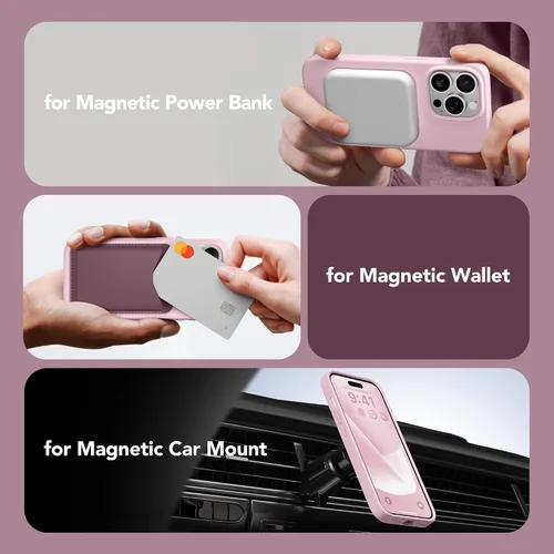 Miniatura 3 de GONEZ Funda de silicona para iPhone 14 Pro Max, compatible con MagSafe, con protector de pantalla + protector de lente de cámara, silicona líquida a