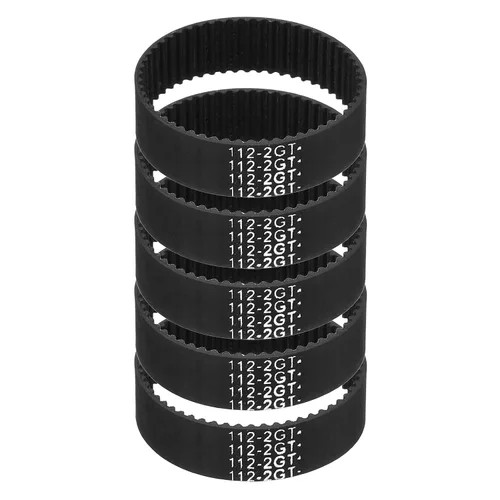 Miniatura 41 de MECCANIXITY 3.780 in GT-2 correa dentada, 5pcs 0.354 in ancho 0.079 in paso impresión 3D GT-2 correa dentada caucho de bucle cerrado, negro