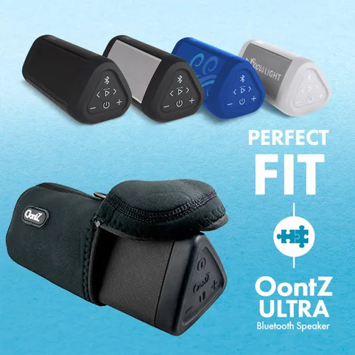 Miniatura 5 de Funda para parlante portátil Bluetooth Cambridge SoundWorks Official OontZ Angle 3 Plus, de neoprene con mosquetón de aluminio, con cierre reforzado