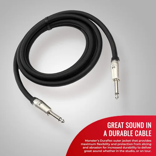 Miniatura 3 de Monster Prolink Performer 600 Cable de altavoz de 6 pies, enchufes rectos de 1/4 pulgadas, cable de audio para guitarra, instrumento, amplificador