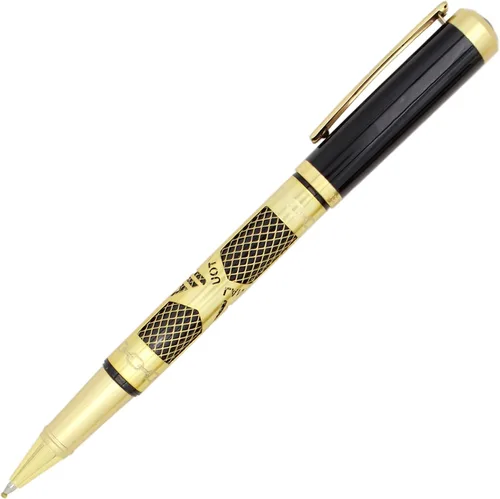 Miniatura 12 de Gullor Pluma estilográfica de metal con convertidor y caja de regalo, punta doblada, oro