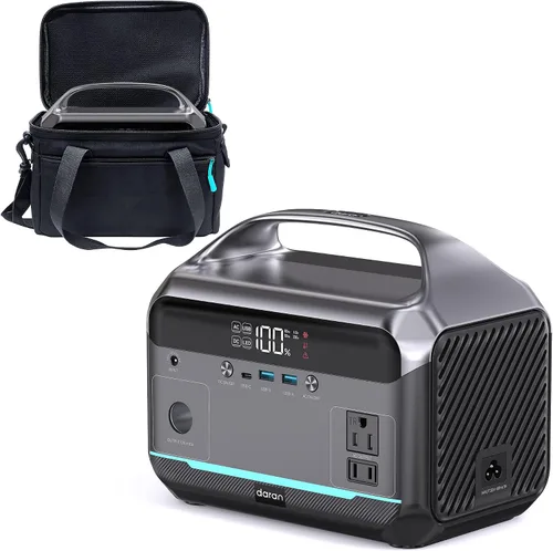 Miniatura 11 de Generador solar de 600 W (sobretensión de 1200 W), estación de energía portátil con panel solar de 100 W, batería LFP de 576 Wh (180,000 mAh)