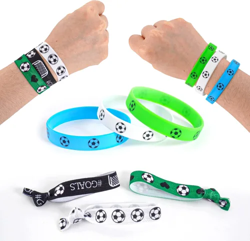 Miniatura 5 de Juego de suministros de fiesta de fútbol con 80 piezas temáticas de fútbol, decoraciones de fiesta de cumpleaños, calcomanías de juguete, borrador
