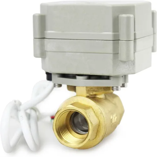 Miniatura 10 de 2 vías 1" 12VDC 9-24VDC 0-10V NPT Válvula de bola motorizada de control de modulación integral proporcional