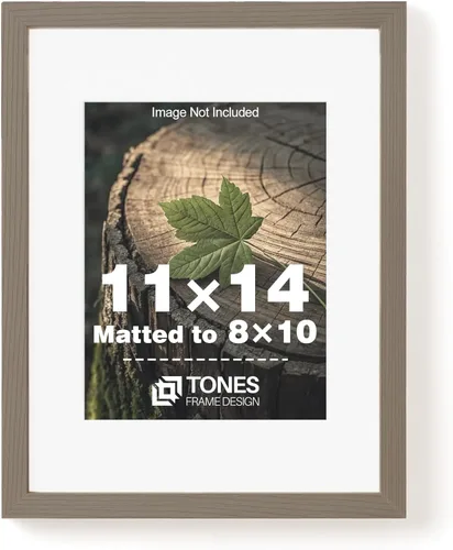 Miniatura 44 de TONES FRAME DESIGN Juego de 2 portarretratos de 5 x 7 pulgadas con acabado de chapa de madera maciza de roble de 5 x 7 pulgadas con paspartú de 4 x