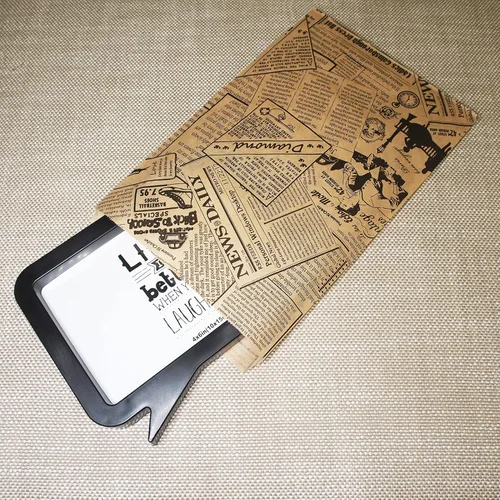 Miniatura 2 de CuteBox Bolsas de regalo de papel kraft de papel plano de papel de estraza (6 x 9 pulgadas), 100 unidades para mercancía, venta al por menor