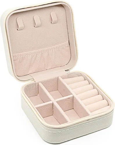 KEINE MARKE Joyero pequeño, estuche portátil de viaje para anillos, colgantes, aretes, collares, organizador de pulseras, cajas de almacenamiento, 1