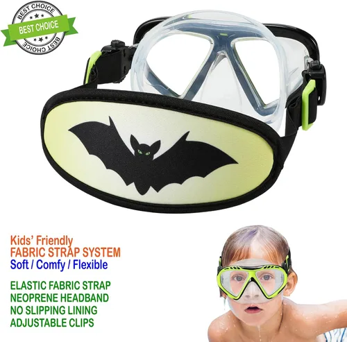 Miniatura 3 de Gafas de natación para niños pequeños, correa de tela, gafas de natación para niños de 3 a 6 años Bate
