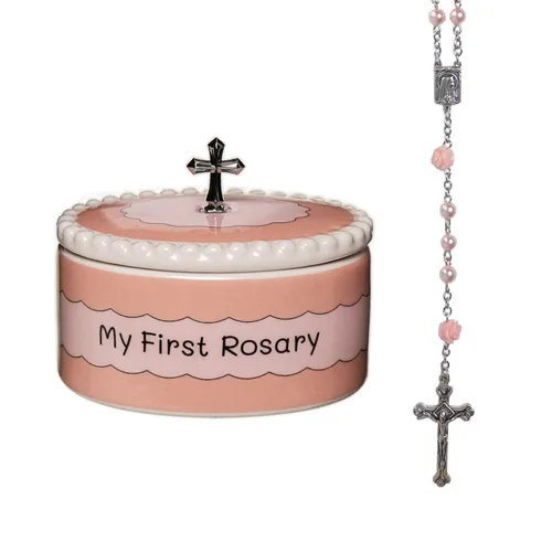 Miniatura 11 de Regalos de bautismo para niña, mi primer rosario y caja de recuerdos, regalos de bautismo para niños, impresionantes regalos de primera comunión