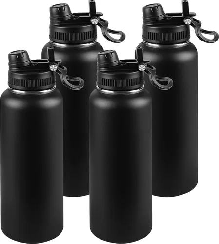 Miniatura 22 de Botella de agua aislada de 22 onzas, tapa 2 en 1 a prueba de fugas (sorbo/pajilla) + asa, botella de acero inoxidable para deportes, viajes, trabajo