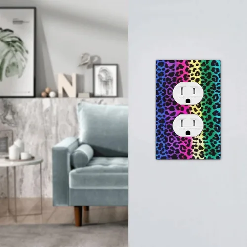 Miniatura 526 de Placa de Interruptor de Luz Azul de 1 Gang, Placa de Pared Decorativa de Palanca Individual, Cubierta de Placa de Pared de Palanca, Placa Frontal
