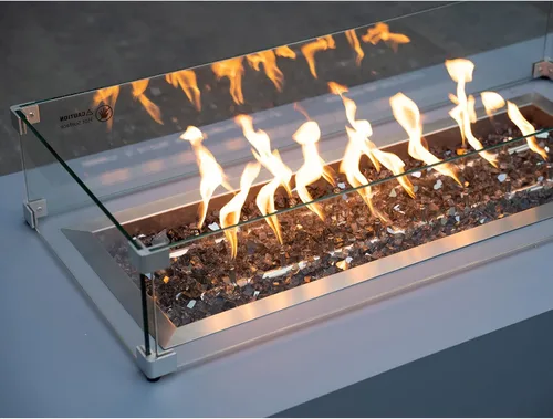 Miniatura 39 de Stanbroil - Vidrio de fuego de 10 libras – Cristal de fuego templado reflectante de 1/2 pulgada para chimenea de hoguera, azul Pacífico reflectante