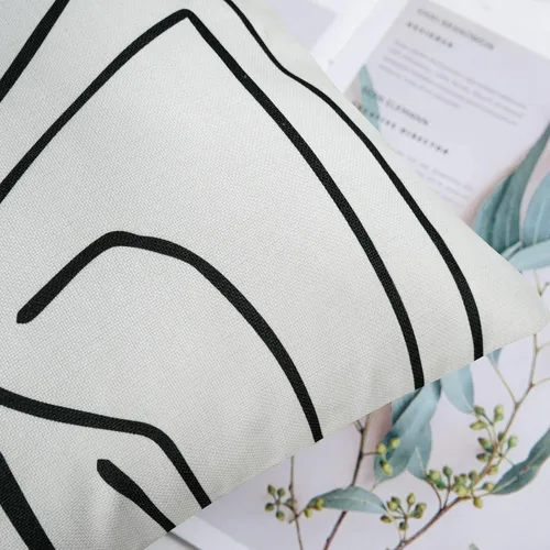Miniatura 2 de Pyonic Fundas de Almohadas Decorativas Juego de 2 Almohadas para Sofá Estilo Granja Fundas de Almohadas 18x18 para Sofá Sillón Dormitorio Decoración