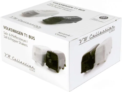 Miniatura 5 de BRISA VW Collection - Salero y pimentero Volkswagen de cerámica con diseño de autobús T1 juego de 2 piezas (autobús clásico/blanco y negro)