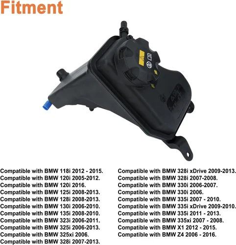 Miniatura 3 de Depósito del tanque del refrigerante del motor (con tapa y sensor). Reemplaza la pieza # 17137567462, 603-334, 17137607482, 17137640514. Compatible