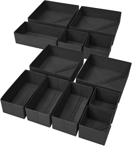 Miniatura 44 de DIMJ Organizador de cajones para ropa, paquete de 6 unidades, organizadores plegables para bebé, organizador de almacenamiento y cómoda