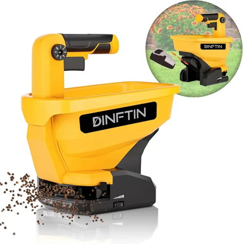 Dinftin Esparcidor Operado por Batería Compatible con Batería Dewalt de 20V/60V de Iones de Litio, Esparcidor Manual Disponible Todo el Año,