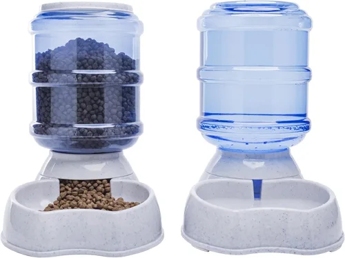 Comedero automático para mascotas y dispensador de alimentos para perros, gatos, sin BPA, repuesto por gravedad, autoalimentación para mascotas
