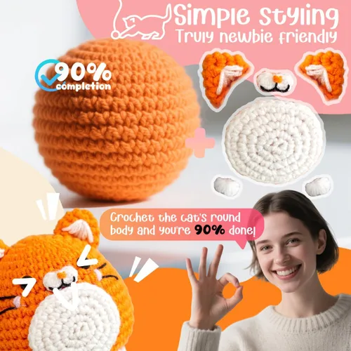 Miniatura 4 de TAKADODO Kit de ganchillo para principiantes - Kits de aprendizaje de ganchillo para adultos principiantes con tutoriales en video paso a paso