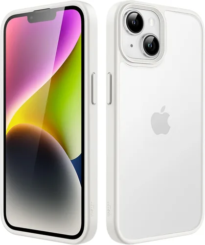 Miniatura 17 de JETech Funda mate para iPhone 14 de 6.1 pulgadas, a prueba de golpes, protección contra caídas de grado militar, cubierta trasera translúcida