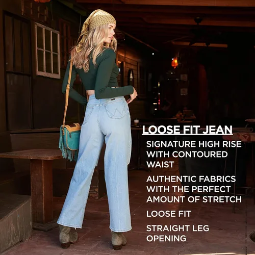 Miniatura 4 de Wrangler Jeans holgados de talle alto para mujer