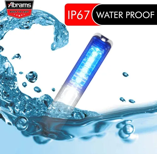 Miniatura 4 de Abrams SAE Clase-1 Flex 12 [Azul/Azul] 36W - 12 LED Luz de rejilla LED para vehículos policiales y de emergencia médica, luz estroboscópica