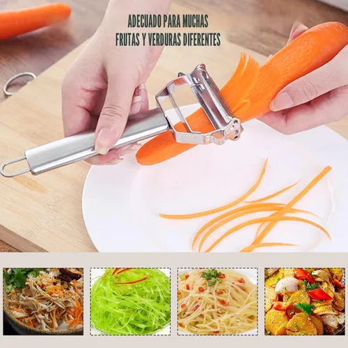 Miniatura 7 de ReNext - Pelador de juliana multifunción de acero inoxidable, pelador de verduras, rallador de doble cepillado, accesorios de cocina, herramientas
