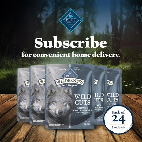 Miniatura 9 de Blue Buffalo Wilderness Trail Toppers Wild Cuts - Alimento húmedo natural para perros con alto contenido de proteínas, bocados de pollo en salsa