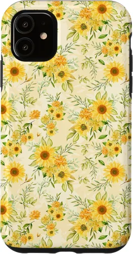 Miniatura 8 de Cute Sunflower Pattern Yellow Pastel Flower Case for iPhone 16