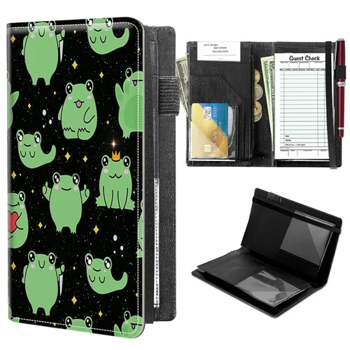 Miniatura 11 de Libretas de alto volumen para camareros, libro de servidor Forest Moon con 2 bolsillos expandibles de 9 x 5, libro de mesera lindo con bolsillo