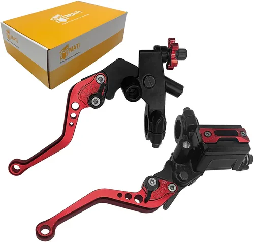 Miniatura 7 de Juego de palancas universales de freno y embrague de manillar de motocicleta 7/8" 22mm para izquierda y derecha, compatibles con Yamaha Honda Negro