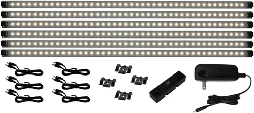 Inspired LED - Pro Series 42 LED Super Deluxe Kit - 3000K Blanco Cálido - Kit de iluminación para debajo del gabinete LED Plug in