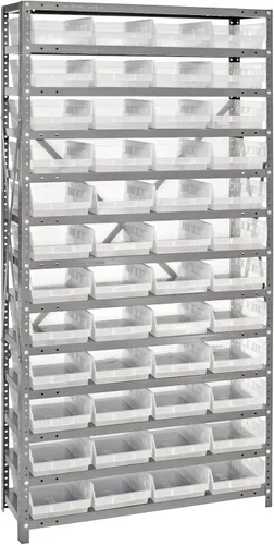 Miniatura 438 de Quantum QSBU-245BK Heavy Duty Shelving Unit with (7) Shelves and (24) QUS245 Black Bins for Garage Warehouse Storage Distribution 400 lb Load