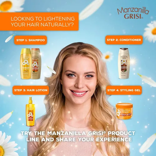 Miniatura 6 de Grisi Acondicionador de Manzanilla, Acondicionador para el Cabello con Extracto de Manzanilla, Aclara Naturalmente tu Cabello mientras agregas