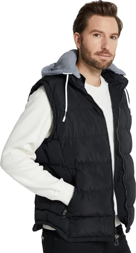 Miniatura 6 de ZSHOW - Chaleco de invierno con capucha extraíble y acolchado para hombre