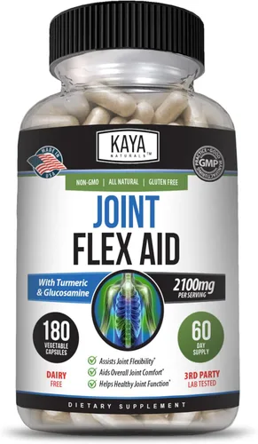 Miniatura 10 de Kaya Naturals Mobility Flex Aid - Suplemento de apoyo de movilidad para hombres y mujeres - Cápsulas de cúrcuma con sulfato de glucosamina