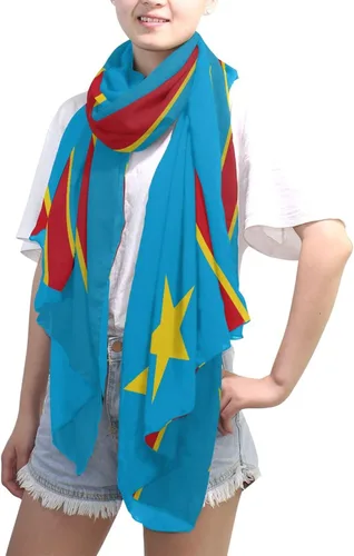 Miniatura 4 de Moda ligera bandera de Maryland gasa seda larga bufanda chal abrigo