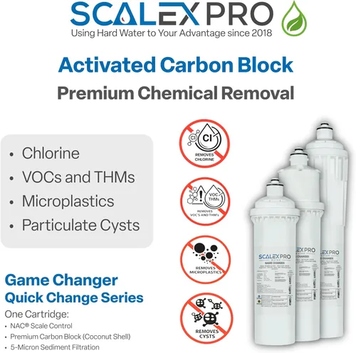 Miniatura 5 de Game Changer - Cartucho de filtro de agua de 12 pulgadas, compatible con cabezales de cambio rápido Everpure, Pentair, Omnipure de alta capacidad