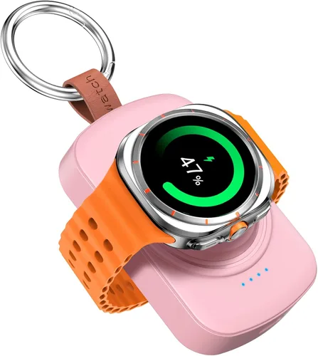 Cargador portátil para Samsung Galaxy Watch, 1800 mAh para Samsung Galaxy Watch 7/Ultra/6/6 Classic/5/5 Pro/4/3, Active 2/1, magnético inalámbrico