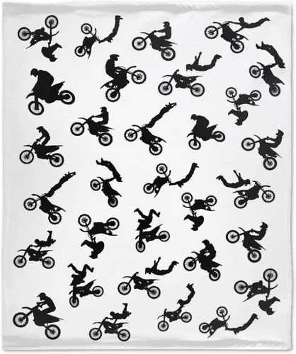 Miniatura 41 de Manta de motocross Racer deportes extremos estampada súper suave de franela de felpa ligera y acogedora para niños y hombres, regalo para sofá Dirt