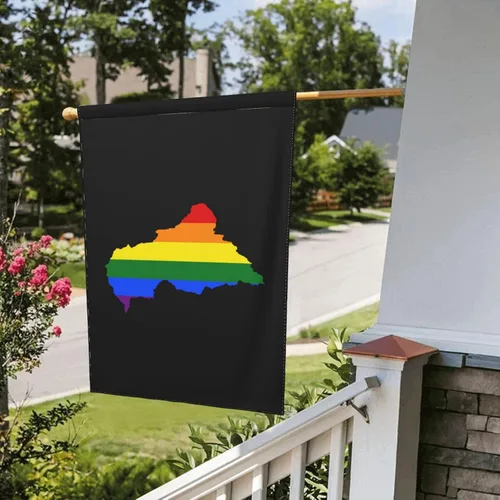 Miniatura 8 de LGBT Flag Map Of The Central African Republic Garden Flag 28"x40" Inch Double Sided Garden Flags Home Lawn Outdoor Decor Flags Party Banner Welcome