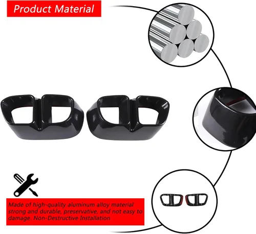 Miniatura 6 de Accesorios exteriores de aleación de aluminio, silenciador de escape, cubierta para BMW X5 F15 X6 F16 2014-2019 (adecuado para versión M Sports)