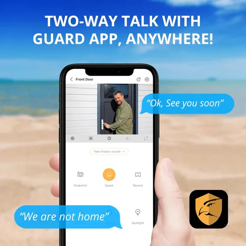 Miniatura 7 de Defender AI Powered 4K Guard Pro 8MP WiFi 6, cámara de seguridad inalámbrica de alimentación enchufable para exteriores, con detección humana