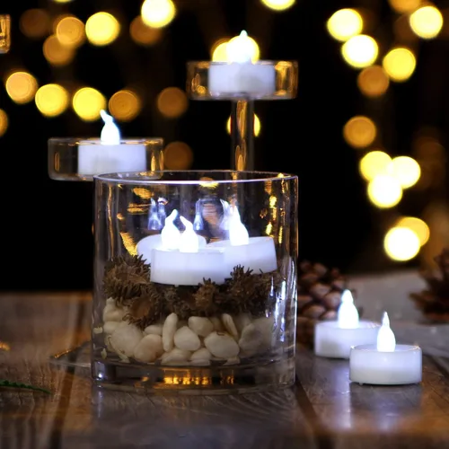 Miniatura 8 de AGPTEK Velas de té, paquete de 24 velas LED sin llama, funciona con pilas, velas sin parpadeo, de larga duración para boda, vacaciones, fiesta