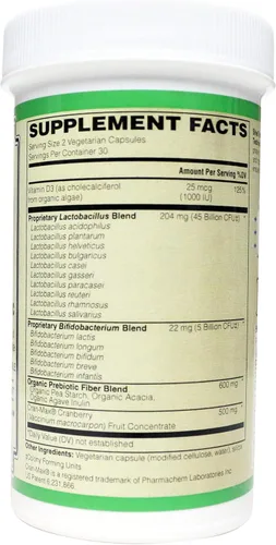 Miniatura 2 de Fórmula urinaria: 50 mil millones de probióticos multicepa con pre-biótico y Cran-Max® (60 Vcaps)