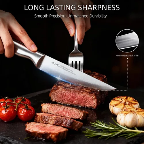 Miniatura 7 de KnifeSaga Juego de Bloque de Cuchillos Diseño 2026, 13 Piezas Cuchillos de Cocina Japoneses de Acero Inoxidable con Bloque de Doble Tono