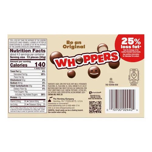Miniatura 2 de Caja de caramelos Whoppers de leche malteada, 5 onzas