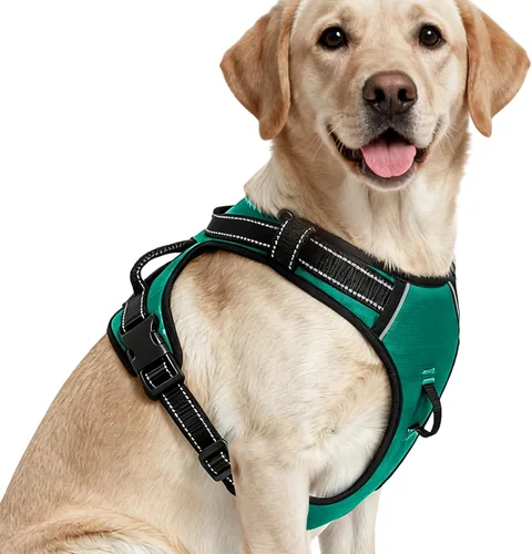 Miniatura 31 de Arnés para perro sin tirones, chaleco reflectante ajustable y acolchado para mascotas con asa de fácil control, fácil de llevar con nudo elegante