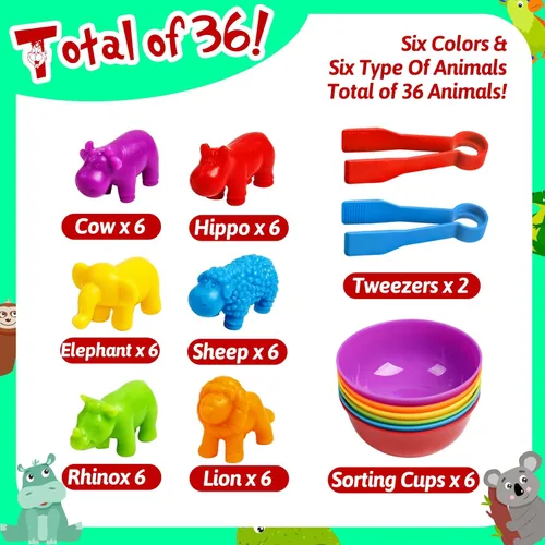 Miniatura 3 de Juguetes para contar dinosaurios, juegos a juego, clasificación, actividades de aprendizaje, manipulativos preescolares, juguetes Montessori