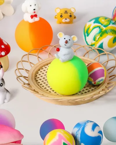 Miniatura 5 de Pllieay 12 bolas rebotantes de 3 tamaños de colores mezclados, bolas rebotantes y bolas rebotantes para cumpleaños de niños, bolsas de regalos